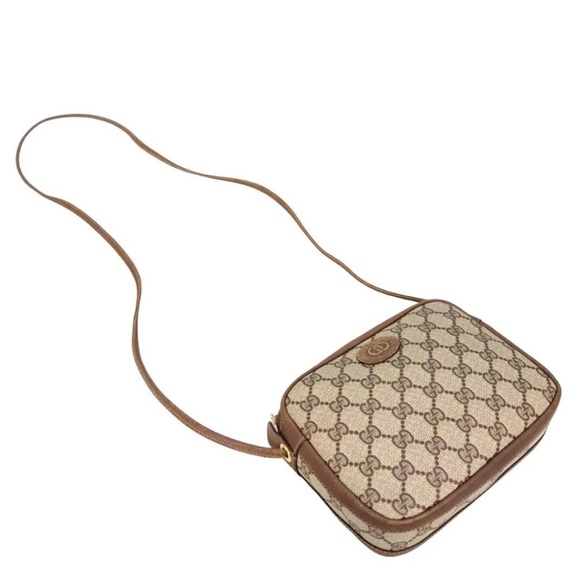 Gucci Beige and Brown Monogram Crossbody Bag - Picture 3 of 9